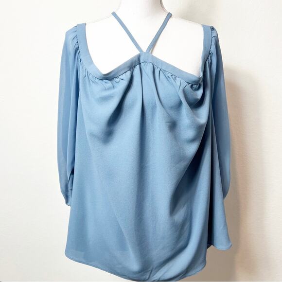 1. STATE WOMEN'S HALTER NECK OFF-THE-SHOULDER BLOUSE WOMEN PLUS SIZE 3X NEW - Picture 3 of 9